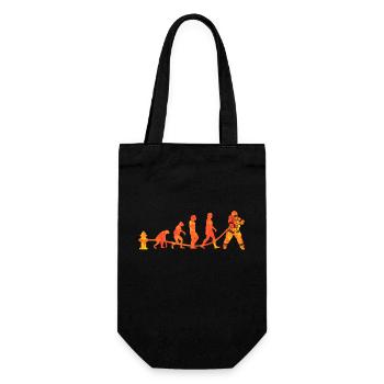 Feuerwehr Evolution - Feuer löschen - Geschenkbeutel für Flaschen - Schwarz - Vorne