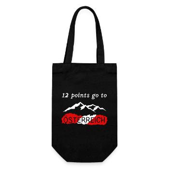 12 points go to Austria - Geschenkbeutel für Flaschen - Schwarz - Vorne