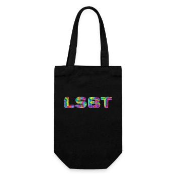 LGBT - Gift Bag for Bottles - black - Front