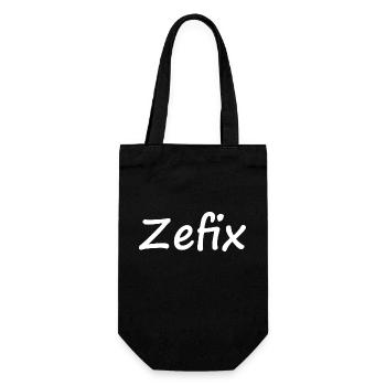 Zefix - Geschenkbeutel für Flaschen - Schwarz - Vorne
