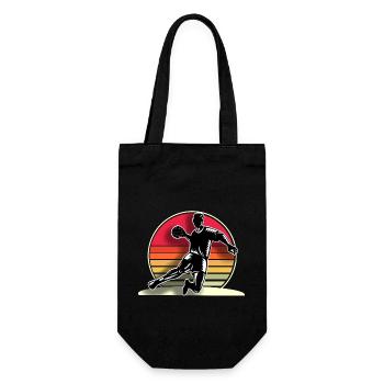 Handball Handballer - Geschenkbeutel für Flaschen - Schwarz - Vorne