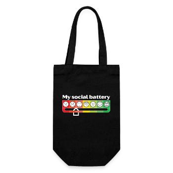 My social battery - Gift Bag for Bottles - black - Front