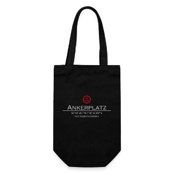 Ankerplatz Neuharlingersiel - Geschenkbeutel für Flaschen - Schwarz - Vorne