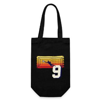 Fußball Torwart 9. Geburtstag Keeper - Geschenkbeutel für Flaschen - Schwarz - Vorne
