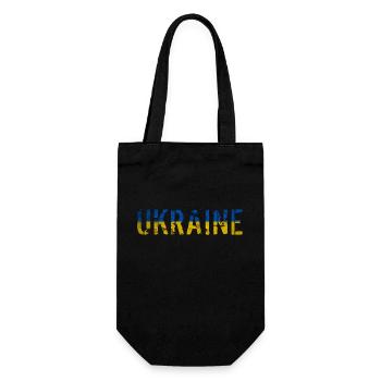 Ukraine - Geschenkbeutel für Flaschen - Schwarz - Vorne