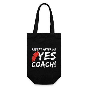Repeat After Me Yes Coach - Gift Bag for Bottles - black - Front