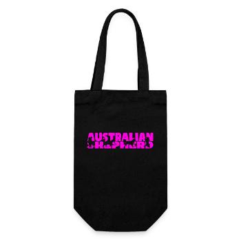 Australian Shepherd BUMPER STICKER pink - Gift Bag for Bottles - black - Front