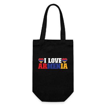 Armenian flag Armenia - Gift Bag for Bottles - black - Front