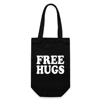 Free hugs - Gift Bag for Bottles - black - Front