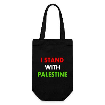 I stand with palestine - Sac à bouteille - noir - Devant