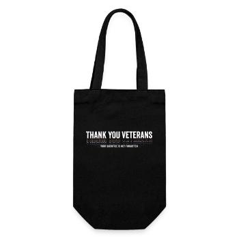Thank You Veterans! Thank You For Your Service - Gift Bag for Bottles - black - Front