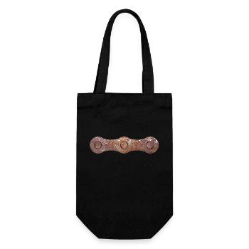 Bicycle chain - Gift Bag for Bottles - black - Front