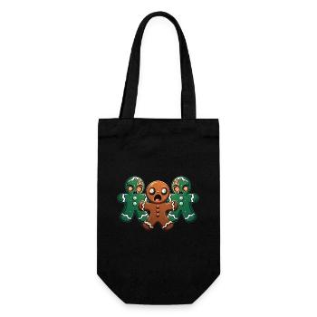 Walking Gingerbread - Gift Bag for Bottles - black - Front