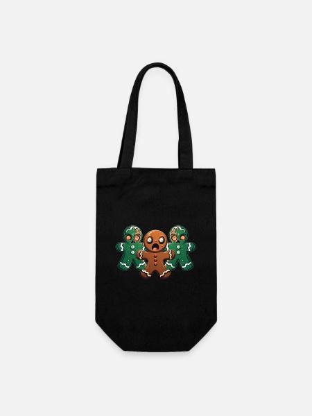 Walking Gingerbread - Geschenkbeutel für Flaschen - Schwarz