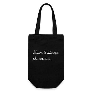 Music is always the answer - Gift Bag for Bottles - black - Front