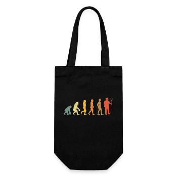 Landwirt Evolution Vintage retro - Geschenkbeutel für Flaschen - Schwarz - Vorne