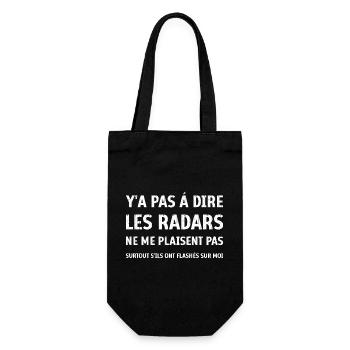 Logo Les radars ont flashés sur moi humour - Sac à bouteille - noir - Devant