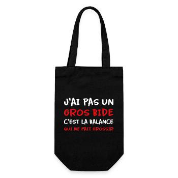 J’ai pas un gros bide la balance qui fait grossir - Sac à bouteille - noir - Devant