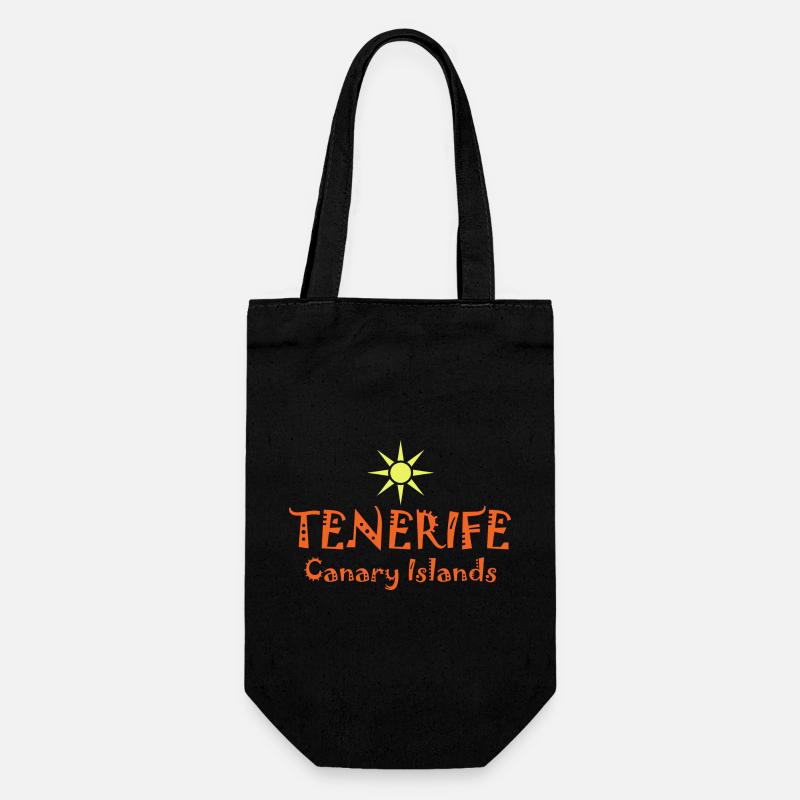 Tenerife, îles Canaries, style coucher de soleil - Sac à bouteille - noir