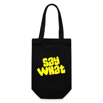 Say What - Geschenkbeutel für Flaschen - Schwarz - Vorne