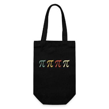 Pi rétro vintage - Sac à bouteille - noir - Devant