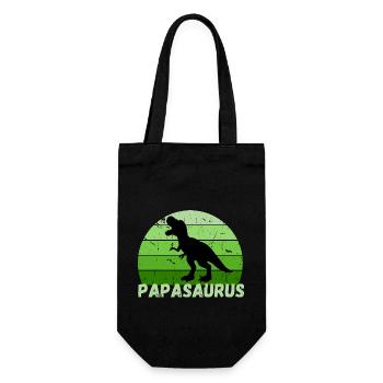Fête des pères papa papa tyrannosaure dinosaure amusant - Sac à bouteille - noir - Devant