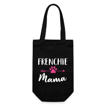 Frenchie Mama bouledogue Français amant propriétaire cadeau chien - Sac à bouteille - noir - Devant