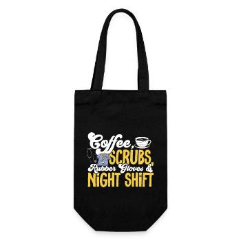 Night Shift Nurse - Gift Bag for Bottles - black - Front