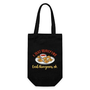 Krabben Rangoon Crab Rangoon - Geschenkbeutel für Flaschen - Schwarz - Vorne