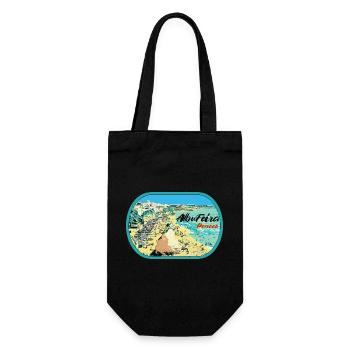 Illustration Peneco Beach, Albufeira, Algarve - Geschenkbeutel für Flaschen - Schwarz - Vorne