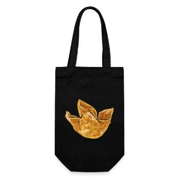 Krabben Rangoon Crab Rangoon - Geschenkbeutel für Flaschen - Schwarz - Vorne