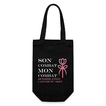 Sensibilisation cancer du sein - Sac à bouteille - noir - Devant