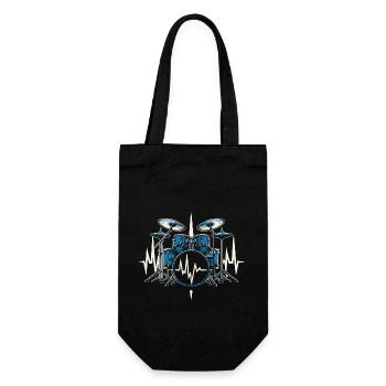 Cadeau Pour Batteur Battement De Coeur Batterie - Sac à bouteille - noir - Devant