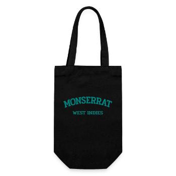 Monserrat - Plymouth - Caribbean - West Indies - Gift Bag for Bottles - black - Front
