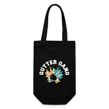 Gutter Gang Funny Bowling Team Club Coach Bowler - Geschenkbeutel für Flaschen - Schwarz - Vorne