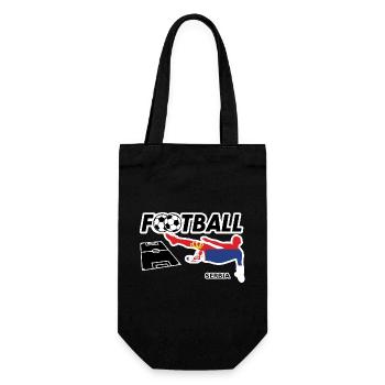 Football Fever Serbia - Gift Bag for Bottles - black - Front