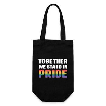 LGBT Pride Month - Together We Stand in Pride - Gift Bag for Bottles - black - Front