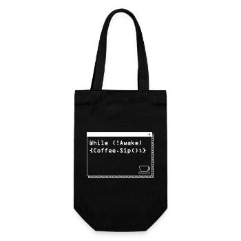Aus Kaffee Code generieren Programmierer - Geschenkbeutel für Flaschen - Schwarz - Vorne