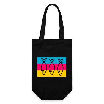 FISH. SARDINE. APRIL FOOLS. SEA. OCEAN - Gift Bag for Bottles - black - Front