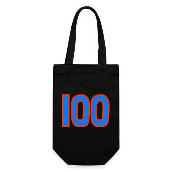 100. 100 JAHRE. 100-JÄHRIGES JUBILÄUM. GEBURTSTAG 100 - Geschenkbeutel für Flaschen - Schwarz - Vorne