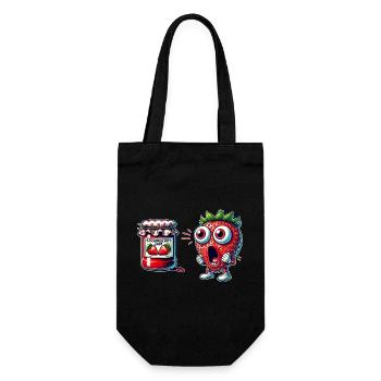 Design amusant de confiture de fraises - Sac à bouteille - noir - Devant