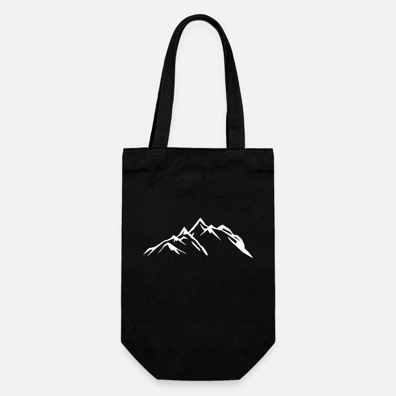 berge - Geschenkbeutel für Flaschen - Schwarz