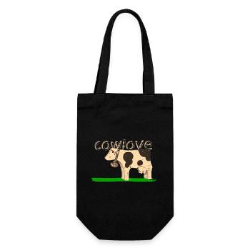 amour de vache | Amour de vache | 350 ppp - Sac à bouteille - noir - Devant
