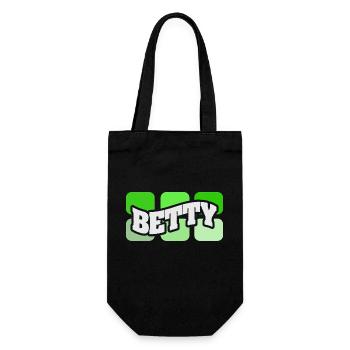 Name Betty - Geschenkbeutel für Flaschen - Schwarz - Vorne