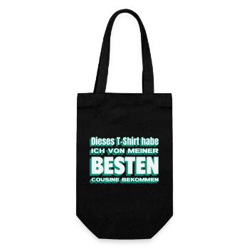 Gift from my best cousin - Gift Bag for Bottles - black - Front