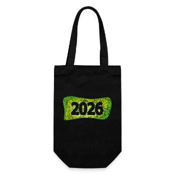2026 - Geschenkbeutel für Flaschen - Schwarz - Vorne