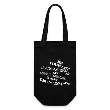 No your not cross eyed print designer is bartender - Gift Bag for Bottles - black - Front