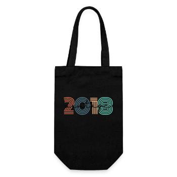 2018 vintage rétro - Sac à bouteille - noir - Devant