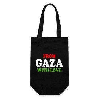 From gaza with love - Gift Bag for Bottles - black - Front