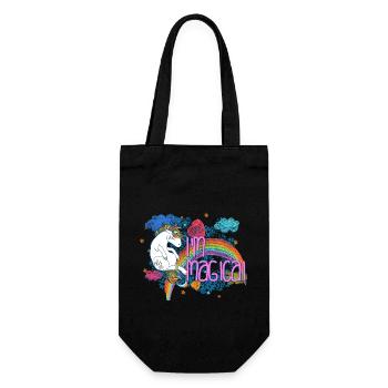 I am Magical Unicorn In Rainbow - Gift Bag for Bottles - black - Front